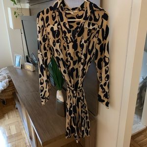 Dvf leopard dress size 6